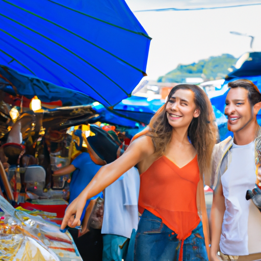 תיירים ישראלים נהנים משוק תאילנדי מסורתי בפוקט